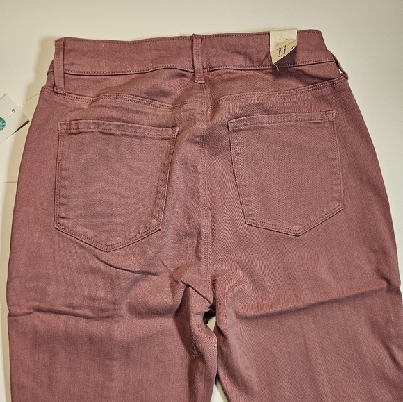 Cosmic Blue Love Cargo Pants Jeans Women Size 27 Plum Rose Comfort Stretch - Picture 4 of 11